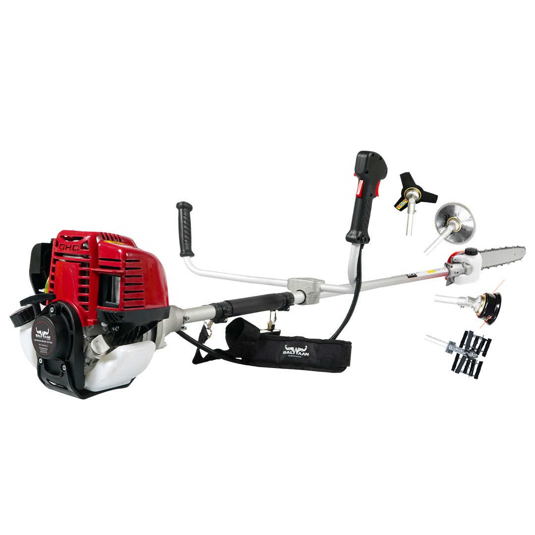 Balwaan BX-35 Brush cutter with Chainsaw & Tiller Attachment