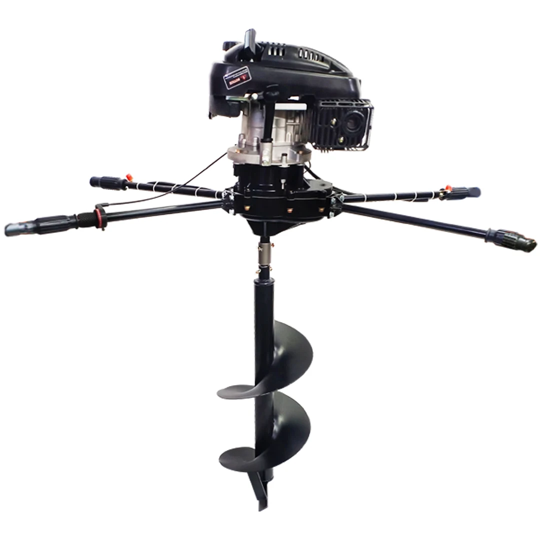 Balwaan Earth Auger BE-180 173CC 4 Stroke Petrol Post Hole Digger Machine |Two Men Operated Heavy Duty Auger for Tree Plantation, Fencing & Construction