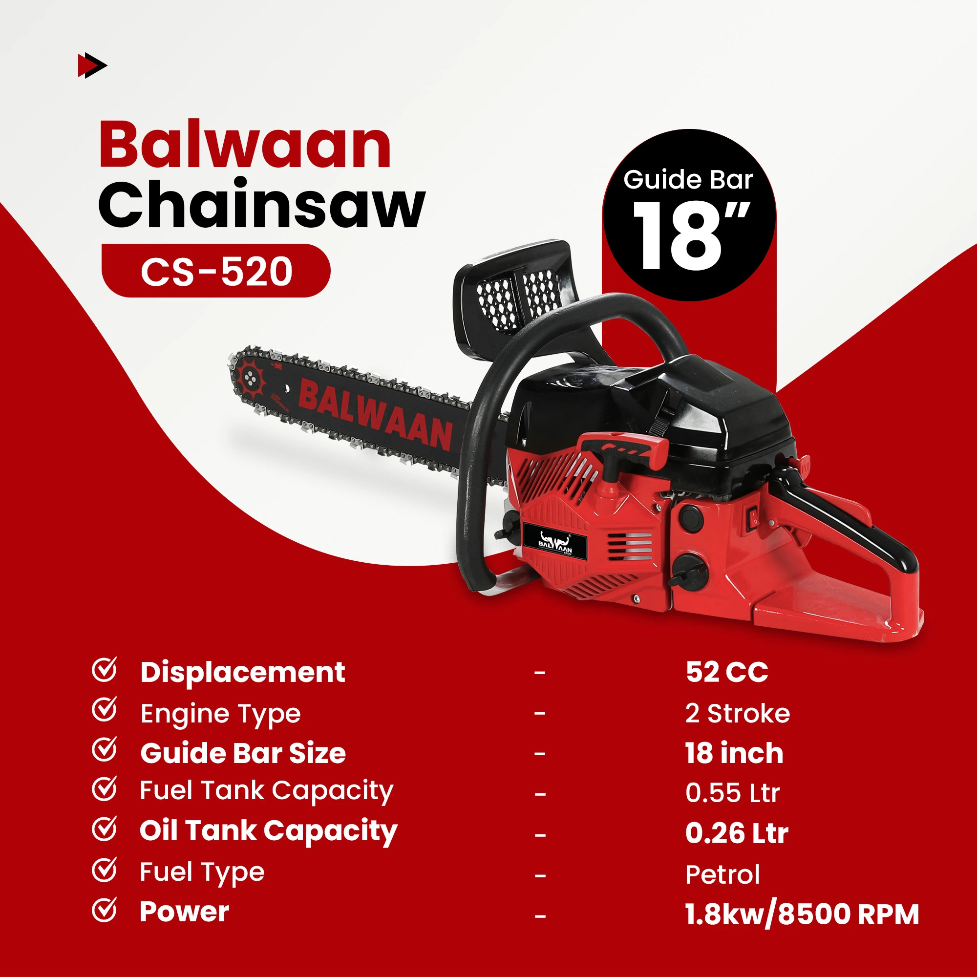 Balwaan-18-inches-chainsaw-machine-cs-520