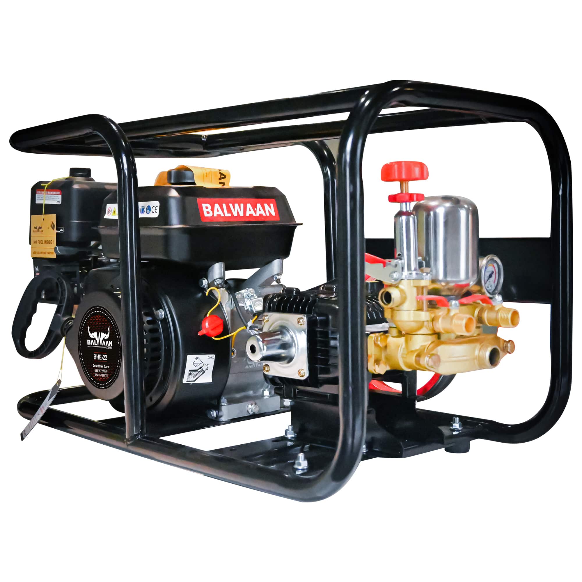 HTP-sprayer-with-6.5HP-engine & 50-Mtr.-hose-pipe