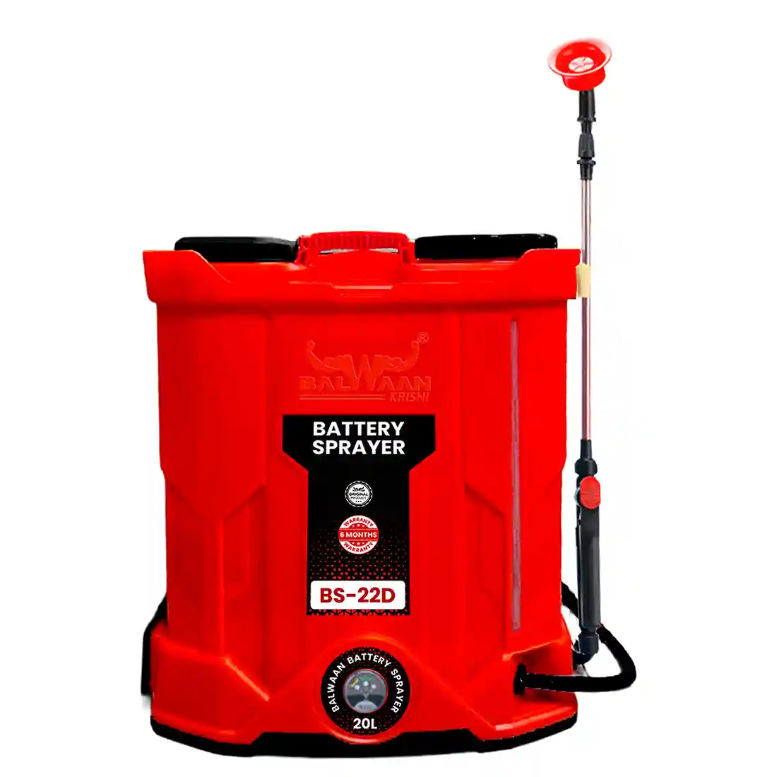 Balwaan Double Motor Battery Sprayer BS-22D | 12 Volts x 12 Ampere | High Pressure up to 20 feet Spray | 20 Litre Tank Capacity