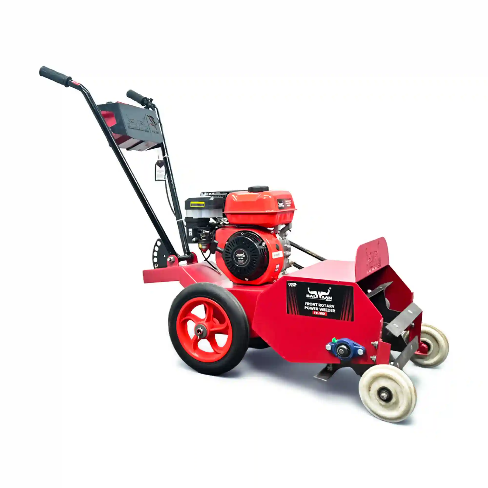Balwaan FR-350 Front Rotary Inter Cultivator | 7HP 4-Stroke Petrol Engine | 16-Inch Working Width | Heavy-Duty Tiller for Inter-Row Farming