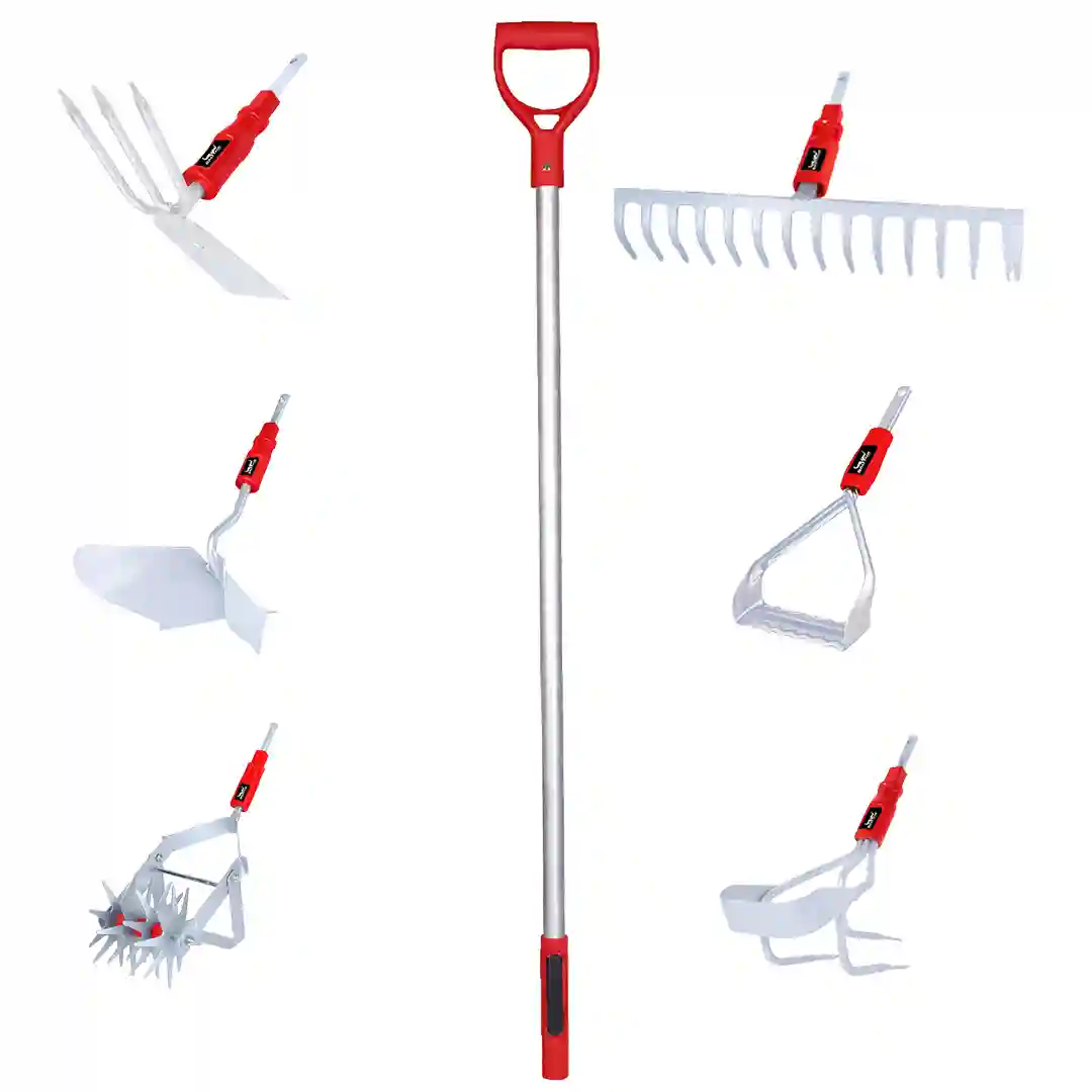 Balwaan 7-in-1 Multipurpose Garden Tool Set GT-701 with Aluminium D-Grip Handle | Heavy-Duty Gardening Tool Kit for Farming & Home Garden